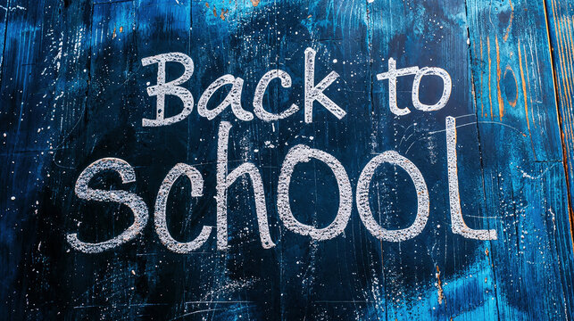 the text 'Back to school' written in chalk on a slate