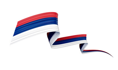 Serbia flag, 3d illustration on isolated background
