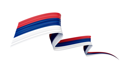 Serbia flag, 3d illustration on isolated background
