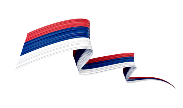 Serbia flag, 3d illustration on isolated background
