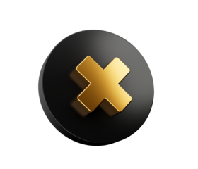 Mathematical gold Multiple symbols 3d style. Isolated background 3d illustration
