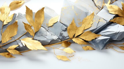 art marble background with gold line