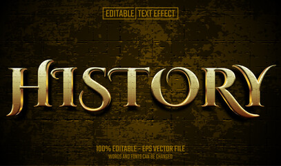 history editable text effect