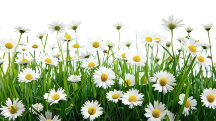 Obraz premium daisies flowers on white background