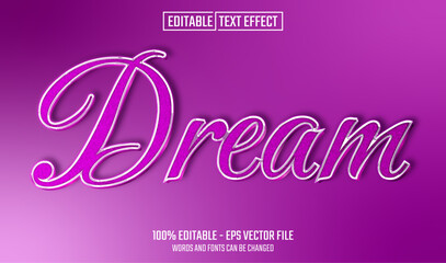 dream editable text effect