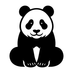 Vector illustration of panda isolated