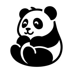 Vector illustration of panda isolated