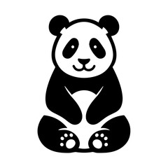 Vector illustration of panda isolated