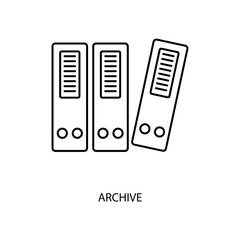 archive concept line icon. Simple element illustration. archive concept outline symbol design.