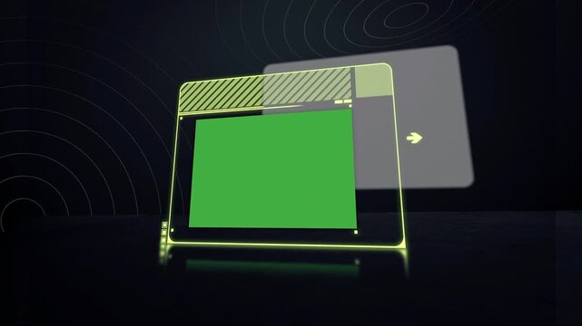 Advertising display Commercial Green Screen promotion space, corporate presentation template animated slideshow horizontal