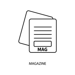 magazine concept line icon. Simple element illustration. magazine concept outline symbol design.