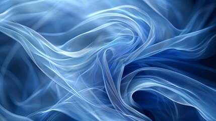 Obraz premium Blue modern website template with a trendy abstract design. Natural background blur provides ample copy space image