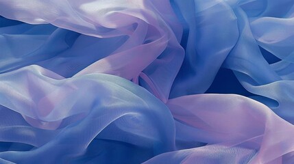 Obraz premium An artistic closeup of a blue folded fabric or paper