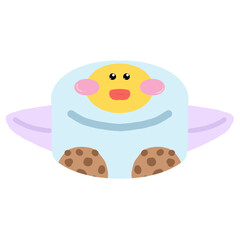 cake duck with ribbon