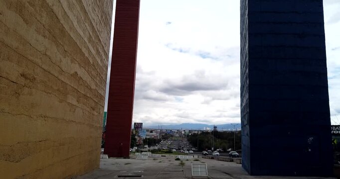 Time lapse from "Torres de Sat&eacute;lite", on periphery of Mexico City on a cloudy day