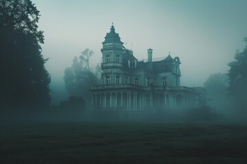 Mysterious Mansion in the Fog.