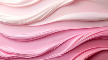 Obraz premium A close-up of a pink and white background featuring a wavy design on top and bottom