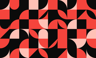 Dynamic Red and Black Geometric Pattern