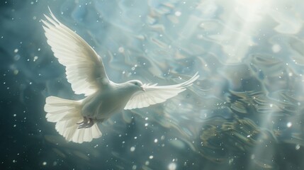 White bird in flight