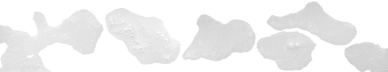 Soap foam or shampoo Soap foam texture or shampoo surface with bubble isolated with clipping path...