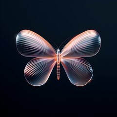 Fototapeta premium Glowing Butterfly Wings in Abstract Ethereal Design with Vibrant Colors