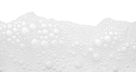 Soap foam or shampoo Soap foam texture or shampoo surface with bubble isolated with clipping path on background.