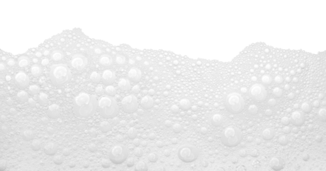 Soap foam or shampoo Soap foam texture or shampoo surface with bubble isolated with clipping path on background.