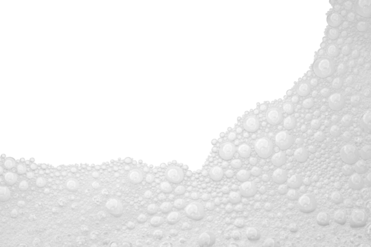 Soap foam or shampoo Soap foam texture or shampoo surface with bubble isolated with clipping path on background.