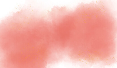 Watercolor background splash pink and gold glitter for your design  digital painting. watercolor background concept