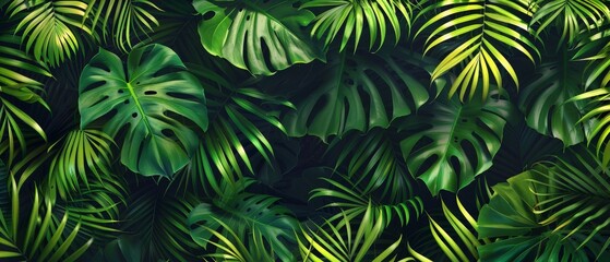 Tropical Leaves Background