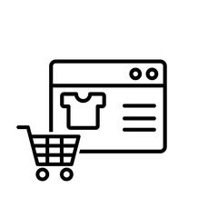 Shopping icon vector. ecommerce illustration sign. online store symbol.