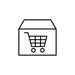 Shopping icon vector. ecommerce illustration sign. online store symbol.