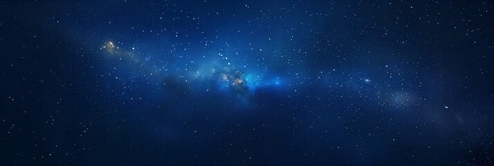 Night sky filled with stars and nebulae. Cosmic background with copy space.