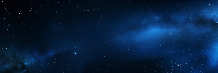 Fototapeta premium Night sky filled with stars and nebulae. Cosmic background with copy space.