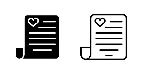 Love poem Vector Icon