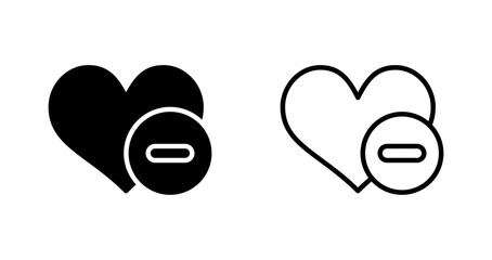 Negative Love Vector Icon