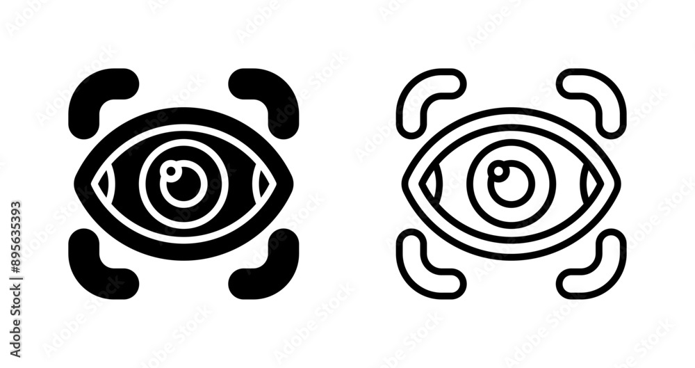 Wall mural Retinal Scanner Vector Icon