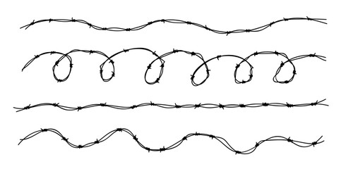 barbed wire silhouette collection