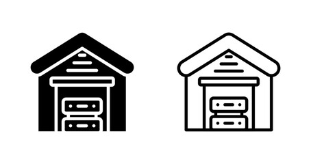 Data Warehouse Vector Icon