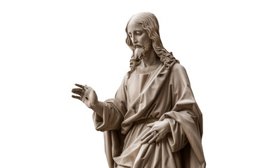 Statue of Christ Isolated on Transparent Background