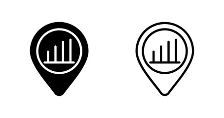 Location Analytics Vector Icon