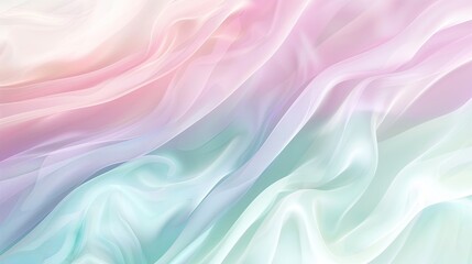 Obraz premium Pastel colored chiffon fabric with soft waves and folds