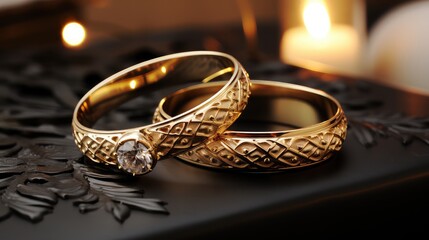 Free photo picture of delicate wedding rings