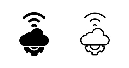 Cloud Automation Vector Icon