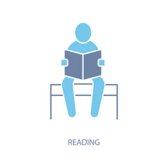 reading concept line icon. Simple element illustration. reading concept outline symbol design.