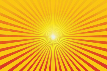 Obraz premium yellow background, rays emitting from bottom center in shades of yellow and orange
