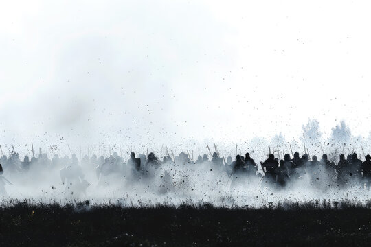 a medieval european battle circa 1300s