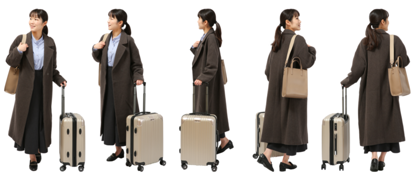 女性　人物切り抜き5アングル