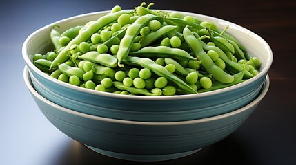 Green beans isolated on white background