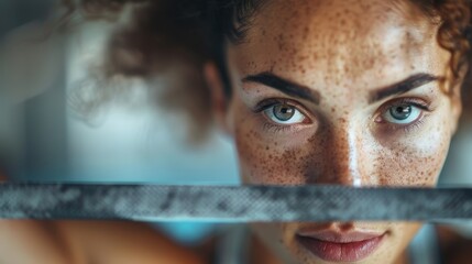 A partial view of a person engaging in exercise with soft, diffused lighting, emphasizing movement and physical fitness in a serene, motivational setting.